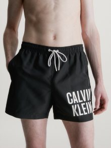 Pánské plavky Medium Drawstring Swim Shorts Intense Power KM0KM00739BEH černá - Calvin Klein M