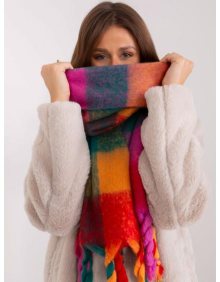 Dámská šála se střapci WID zeleno-červená  