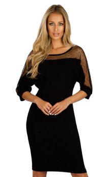 Dámské šaty s 3/4 rukávem Litex 7D238 černé | černá | XL
