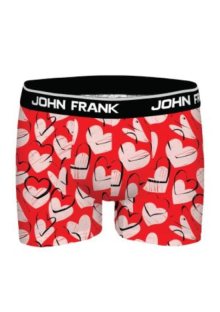 Pánské boxerky John Frank JFBD01-VD Valentýn | červená | L