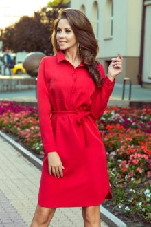 Dámské šaty Numoco 284-1 Camille červené | červená | L