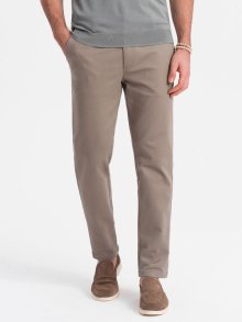 Ombre Clothing Chinos popelavé kalhoty klasického střihu s jemnou texturou V1 PACP-0190