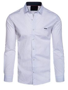 Dstreet Bílá košile s jedinečným vzorem