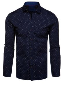 Dstreet Trendy granátová košile s jedinečným vzorem
