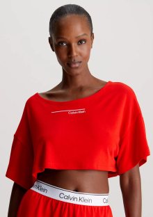 Dámský crop top Calvin Klein KW0KW02478 L Červená