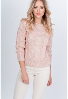 Originální dámský svetr - růžová, Velikost: UNI