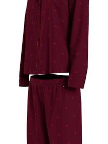 Dámské pyžamo LONG SLEEVE SATIN PYJ SET UW0UW048300KV - Tommy Hilfiger XL