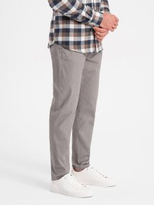 Ombre Clothing Jedinečné béžové pánské kalhoty V5 PACP-0151