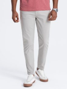 Ombre Clothing Jedinečné šedé pánské kalhoty V2 PACP-0151