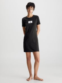 Dámská noční košile Night Dress CK96 S/S 000QS6944EUB1 černá - Calvin Klein M