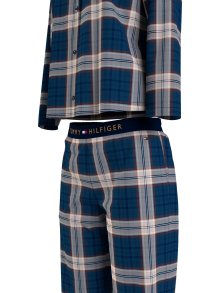Dámské pyžamo FULL FLANNEL PJ SET UW0UW0396100G - Tommy Hilfiger SM