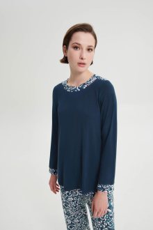 Vamp - Pyžamo s kulatým výstřihem 19062 - Vamp blue iberian XL