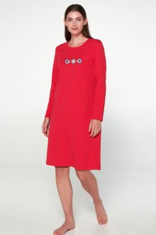 Vamp - Noční košile s dlouhým rukávem 19501 - Vamp red berry S