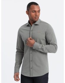 Pánská bavlněná košile REGULAR světle khaki 