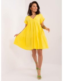 Dámské šaty oversize žluté 