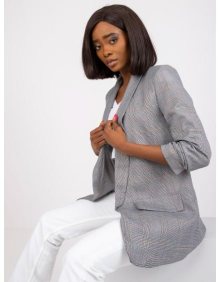 Dámské sako kostkované pro ženy Brigida OCH BELLA šedočervené