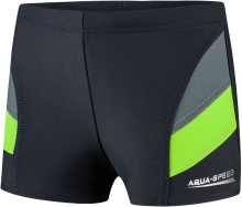 AQUA SPEED Plavecké šortky Andy Grey/Green Pattern 38 116