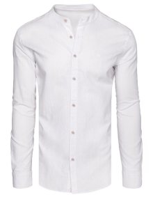 Dstreet Jedinečná bílá košile se stojacím límcem