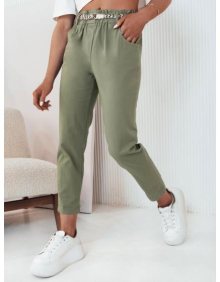 Dámské látkové kalhoty ERLON zelené