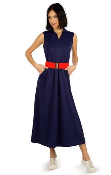 Dámské šaty bez rukávu Litex 5E176 | tmavě modrá | M