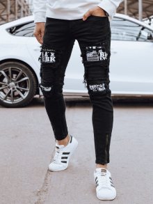 Dstreet Nadčasové černé rifle s ozdobnými prvky