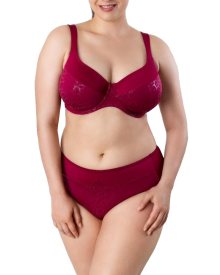 Dámské nevyztužené plavky TIMO 830632 vínové | vínová | 90F