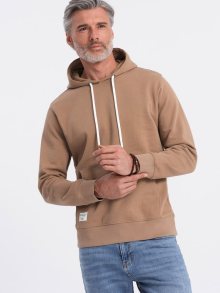 Ombre Clothing Nadčasová hnědá mikina V2 SSBN-0177