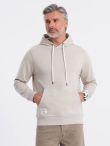 Ombre Clothing Nadčasová béžová mikina V1 SSBN-0177