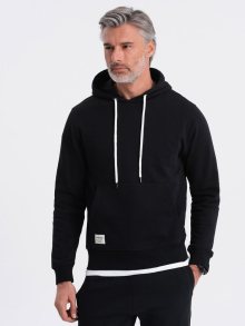 Ombre Clothing Nadčasová černá mikina V5 SSBN-0177