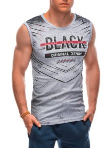 Inny Pánské šedé tílko s nápisem BLACK  S1970