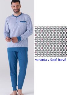 Pánské pyžamo KARELPIU KC6182 | šedá | XL