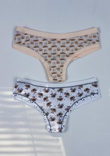 Dámské barevné brazilky LOVELYGIRL 6399 | mix | XL