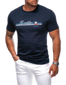 Pánské tričko s potiskem S2011 tmavě modrá