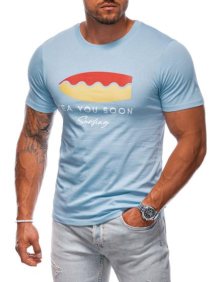 Pánské tričko s potiskem S2003 modré