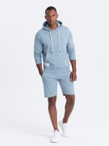 Ombre Clothing Tepláková modrá souprava (mikina+kraťasy) V7-Z75