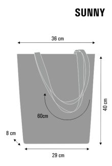 Plátěná taška Sunny  Grey model 20293318 - Bertoni