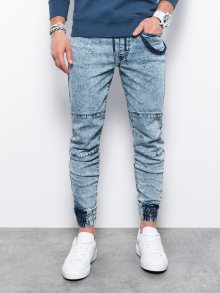 Buďchlap Riflové jogger kalhoty ve světle modré barvě P1056