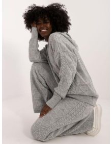 Dámská souprava pro volný čas s kalhotami šedá 