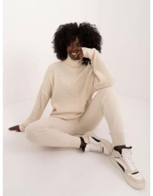 Dámský komplet ležérní světle béžový 