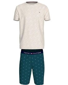Pánské pyžamo Tommy Hilfiger UM0UM02319 šortky | vzorované | XL