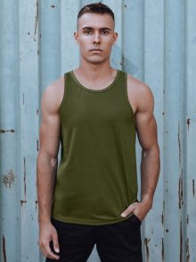 Dstreet Jednobarevné zelené tílko