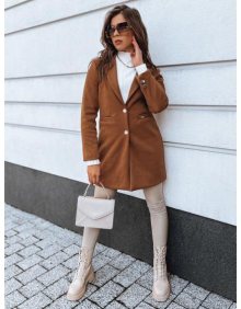 Dámský podzimní kabát ELLE camel