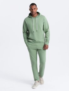 Ombre Clothing Tepláková zelená souprava (mikina+tepláky) V3-Z80