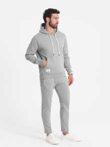 Ombre Clothing Tepláková šedá souprava (mikina+tepláky) V8-Z80