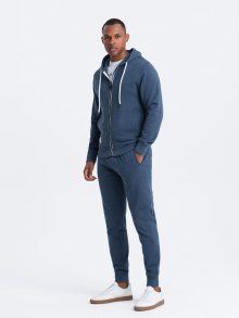 Ombre Clothing Tepláková modrá souprava (mikina na zip+tepláky) V4-Z82