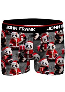 Pánské boxerky John Frank JFBD52-CH-SANTA PANDA | šedá | XL