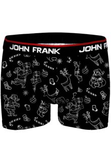 Pánské boxerky John Frank JFBD50-CH-SHINING XMAS | černá | L