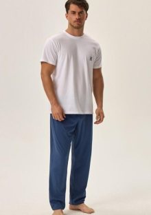 Pánské pyžamo Henderson 41918 | bílá | XXL