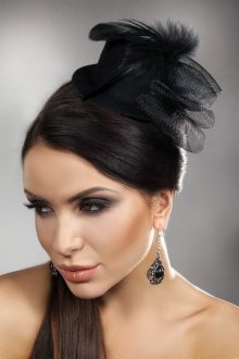 LivCo Corsetti Fashion Mini Top Hat Model 18 Black OS