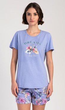 Dámské pyžamo šortky Vienetta Secret Alžběta | modrošedá | S